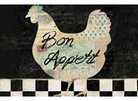 Vianmo Insegna In Legno 12X18 Cm Huhn HüHner Bon Appetit Eier