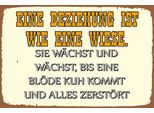 Vianmo Insegna In Legno 12X18 Cm Eine Beziehung Wie Eine Wiese