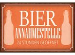 Vianmo Insegna In Legno 12X18 Cm Bier Annahmestelle 24 Stunden