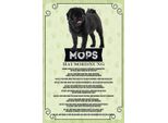 Vianmo Insegna In Legno 18X12 Cm Tiere Mops Hausordnung Hunde