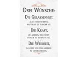 Vianmo Insegna In Legno 18X12 Cm Drei WüNsche Gelassenheit Weisheit