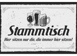 Vianmo Insegna In Legno 12X18 Cm Stammtisch Hier Sitzen Nur Die