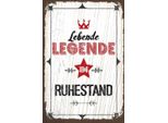 Vianmo Insegna In Legno 18X12 Cm Lebende Legende Im Ruhestand