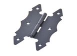 Aqbau® Cerniere Arrotolate 130 X 80 Mm Mezza Larghezza Cerniere Per Mobili Nero Retrò 2 Pezzi