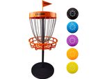 SchildkrÖT 970362 SchildkrÖT Guru Disc Golf Mini Basket Set Incl. 5 Dischi