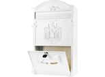 Cassetta Postale Letterbox Cassetta Postale Da Parete Post 3D Vintage Antico Bianco