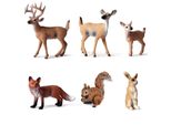 Inf Figure Di Animali Della Foresta Realistici, Confezione Da 6 Set Di Animali Della Foresta