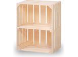 Nuove Cassette Per La Frutta Con Asse Centrale Cassette Di Legno Cassette Per Il Vino Cassette Per Le Mele Scaffale Cassettiera Naturale 50X40X30Cm
