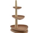 Kaemingk Etagere Triangle Terra Brown 3 Livelli Altezza 47 Cm Fibre Di Bambù E Legno