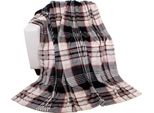 Coperta Di Flanella A Quadri Coperta Accogliente Coperta Di Lana Coperta Da Vivere 150X200Cm Nero
