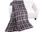 Coperta Di Flanella A Quadri Coperta Di Lana Coperta Di Lana 150X200Cm Grigio