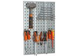 Pannello Portautensili In Metallo 39X59Cm Sistema Di Archiviazione Con Portautensili Ganci Per Utensili Pannello Forato Officina Garage Piantana Per Utensili Elettrici Pannello Forato Spina Forte