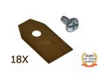 18 X 3,5CM Lame In Titanio Per Herkules G-Froce, Telsing 1000 1500 2000 Robot Rasaerba