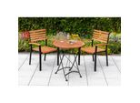 Merxx Schlossgarten Set 3Tlg. Klapptisch Rund