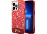 Guess Guhcp14Lhgbnhr Custodia Rigida Per Iphone 14 Pro 6,1 Czerwony/Rosso Bandana Paisley