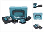 Makita Dbo 480 RF1J Levigatrice Orbitale A Batteria 18 V 112 X 102 Mm + 1X Batteria Ricaricabile 3,0 Ah + Caricabatterie + Makpac