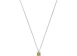 New Bling 9NB-1057 Collana In Argento Con Ciondolo In Zirconi - 5 Mm - Verde Oliva - 40+5 Cm - Rodio - Argento