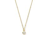 New Bling 9NB 0550 Collana In Argento Con Ciondolo - Donna - Esagono - Zircone - Bianco - 40+5Cm - Colore Oro