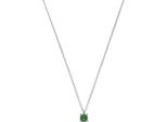 New Bling 9NB-1058 Collana In Argento Con Ciondolo In Zirconi - 5 Mm - Verde - 40+5 Cm - Rodio - Argento