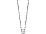 New Bling 9NB-0522 Collana In Argento Con Pendente - Zirconi - 3 Mm - Maglia Ad Ancora - 40 + 5 Cm - Argento