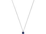 New Bling 9NB-1059 Collana In Argento Con Ciondolo In Zirconi - 5 Mm - Blu - 40+5 Cm - Rodio - Argento