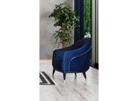 Lusso Poltrona Sitter Soggiorno 1 Seduta Tessuto Poliestere Stile Design Moderno Nuovo
