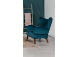 Poltrona Design Soggiorno Tappezzeria Legno Tappezzeria Moderna Turchese Nuovo