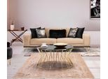 Divano 3 Posti Soggiorno Divani Moderni Design Mobili Metallo Beige Divano Tappezzeria Nuovo
