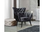 Mobili Design Poltrona Poltrona Moderna Design Tessile Soggiorno Nero Divano
