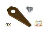 9 X 4,9 Cm Lame In Titanio Bosch Indego 350 400 800 1000 1100 1200 Connect Robot Rasaerba