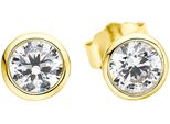 Paar Ohrstecker "Schmuck Geschenk Ohrschmuck Ohrringe", Gold (Gelbgoldfarben, Kristallweiß, Kristallweiß), Aniston Jewelry & Watches, Ohrringe, Damen, 5,8Mm, Silber 925 (Sterlingsilber), Mit Zirkonia (Synth.)