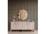 Sala Da Pranzo Lussuosa Credenza Elegante Specchio In Vetro Set Da 2 Pezzi
