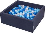 Kiddymoon 90X30Cm/300 Palline ∅ 7Cm Piscina Secca Rotonda Con Palline Certificata Eu, Blu Scuro: Baby Blue/Blue/Pearl