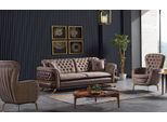 Set Di Divani Di Design 3+3+1 Posti Divano Imbottito Suite Chesterfield