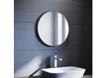 Sonni Specchio Da Parete Rotondo Nero Specchio Per Il Trucco 40 Cm Con Cornice In Alluminio Specchio Appeso Specchio
