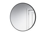 Sonni 50 Cm Specchio Rotondo Da Parete Specchio Per Il Trucco Nero Con Cornice In Alluminio Specchio Appeso Specchio