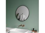 Sonni Specchio Rotondo Da Parete Nero 40 Cm Specchio Per Il Trucco Con Cornice In Alluminio Specchio Appeso Specchio