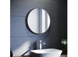 Sonni Specchio Da Parete Rotondo Nero Specchio Per Il Trucco 60 Cm Con Cornice In Alluminio Specchio Appeso Specchio