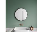 Sonni Specchio Rotondo Nero Da Parete 60 Cm Specchio Per Il Trucco Con Cornice In Alluminio Specchio Appeso Specchio
