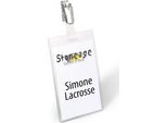 Durable Portanome 90X60 Mm Con Clip, 25 Pezzi, Trasparente, 800219