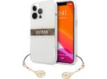 Guess Guhcp13Lkb4Gbr Iphone 13 Pro / 136,1 Custodia Rigida Trasparente 4G Charm Cinturino Marrone