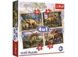Trefl Trefl Puzzle 4 In 1 Set Dinosaurs