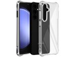 Imak, Custodia Antiurto Per Samsung Galaxy S24 Fe Con Angoli Rinforzati In Silicone, Trasparente