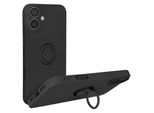 Avizar, Custodia Soft Touch Con Supporto Ad Anello Per Apple Iphone 16 Plus, Nero
