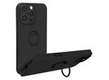 Avizar, Custodia Soft Touch Con Supporto Ad Anello Apple Iphone 16 Pro Max, Nero