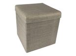 Sgabello Pieghevole Con Vano Portaoggetti 37 X 37 Cm Beige