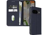 Avizar, Custodia In Ecopelle Con Funzione Di Supporto Per Google Pixel 9 E Pixel 9 Pro, Blu Scuro
