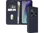 Avizar, Custodia In Pelle Finta Con Funzione Di Supporto Per Xiaomi Redmi 14C, Blu Scuro