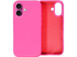 Avizar, Custodia Semirigida In Silicone Soft Touch Per Iphone 16, Rosso Fucsia