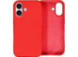 Avizar, Custodia Semirigida In Silicone Soft Touch Per Iphone 16 Plus, Rosso